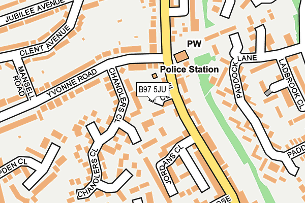 B97 5JU map - OS OpenMap – Local (Ordnance Survey)