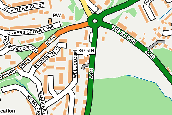 B97 5LH map - OS OpenMap – Local (Ordnance Survey)