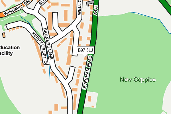 B97 5LJ map - OS OpenMap – Local (Ordnance Survey)