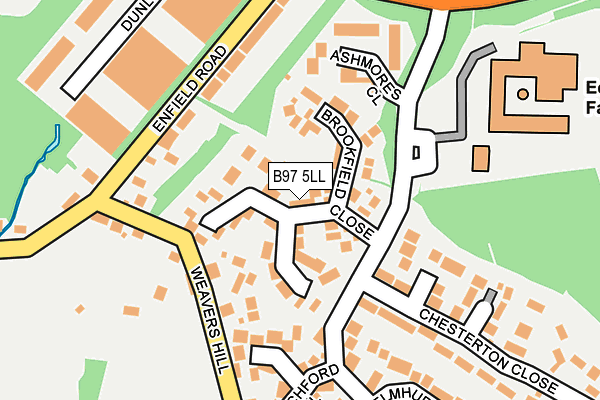 B97 5LL map - OS OpenMap – Local (Ordnance Survey)