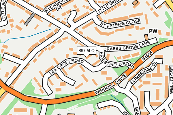 B97 5LQ map - OS OpenMap – Local (Ordnance Survey)