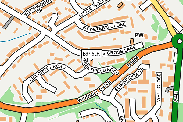 B97 5LR map - OS OpenMap – Local (Ordnance Survey)