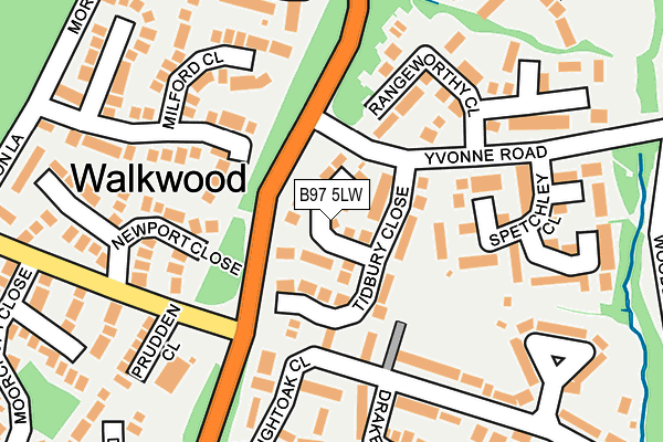 B97 5LW map - OS OpenMap – Local (Ordnance Survey)