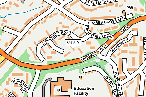 B97 5LY map - OS OpenMap – Local (Ordnance Survey)