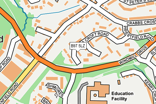 B97 5LZ map - OS OpenMap – Local (Ordnance Survey)