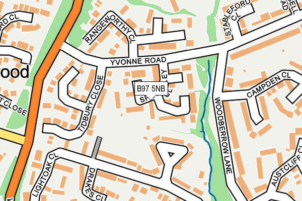 B97 5NB map - OS OpenMap – Local (Ordnance Survey)