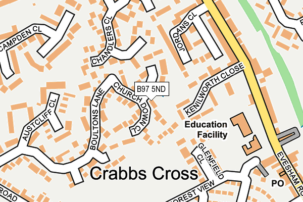 B97 5ND map - OS OpenMap – Local (Ordnance Survey)