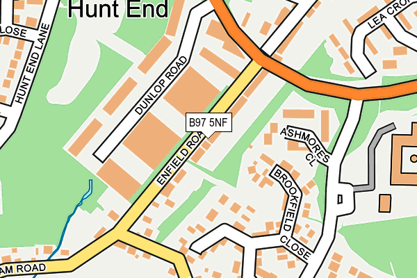 B97 5NF map - OS OpenMap – Local (Ordnance Survey)