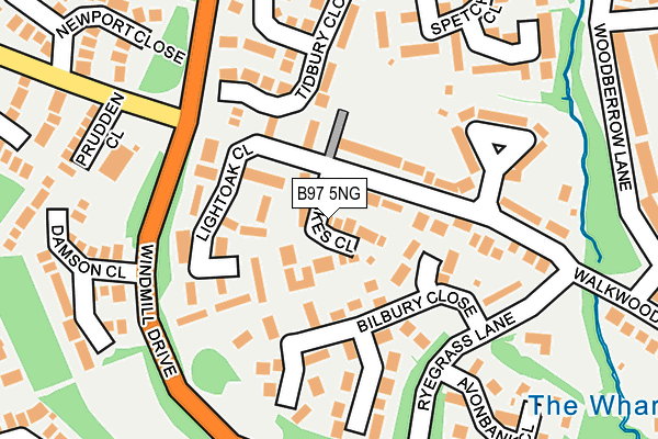 B97 5NG map - OS OpenMap – Local (Ordnance Survey)