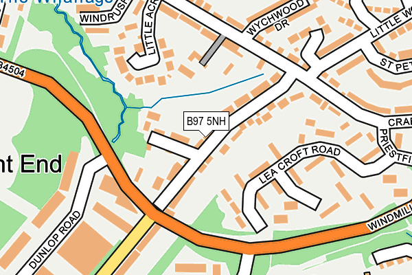 B97 5NH map - OS OpenMap – Local (Ordnance Survey)