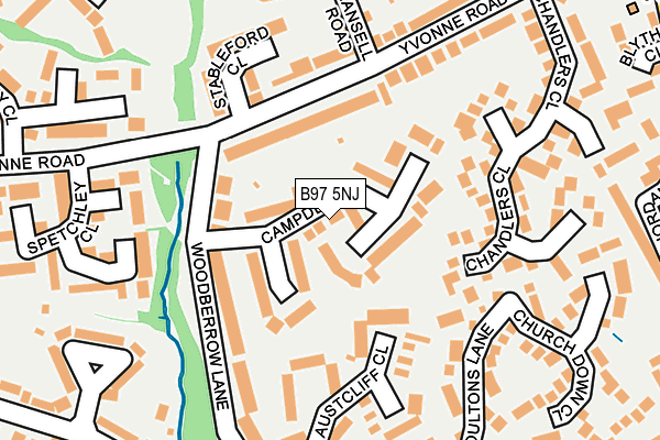 B97 5NJ map - OS OpenMap – Local (Ordnance Survey)