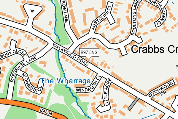 B97 5NS map - OS OpenMap – Local (Ordnance Survey)