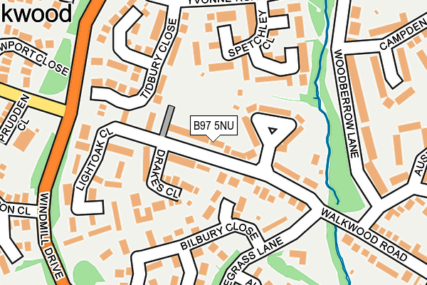 B97 5NU map - OS OpenMap – Local (Ordnance Survey)