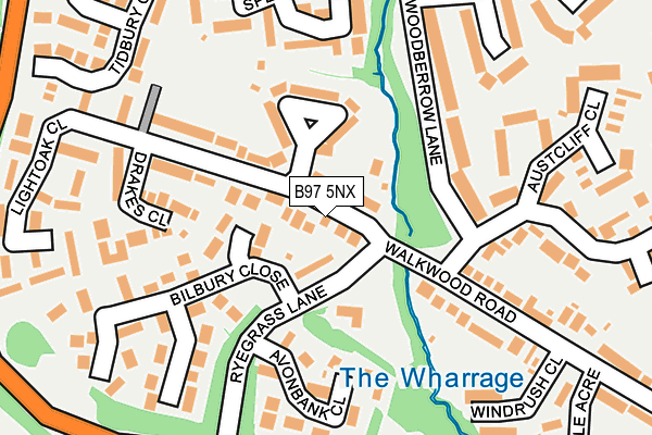 B97 5NX map - OS OpenMap – Local (Ordnance Survey)