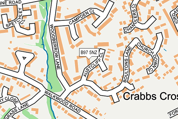 B97 5NZ map - OS OpenMap – Local (Ordnance Survey)