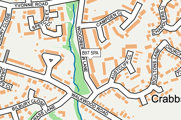 B97 5PA map - OS OpenMap – Local (Ordnance Survey)