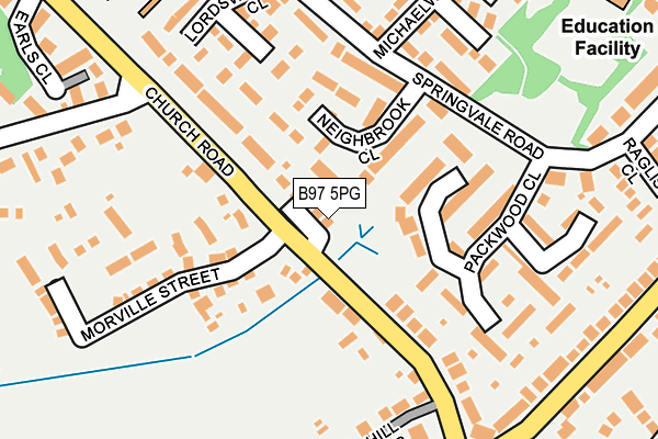 B97 5PG map - OS OpenMap – Local (Ordnance Survey)