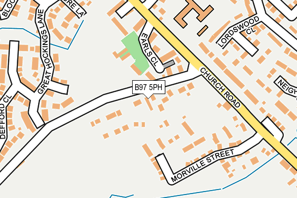 B97 5PH map - OS OpenMap – Local (Ordnance Survey)