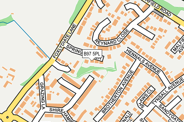 B97 5PL map - OS OpenMap – Local (Ordnance Survey)