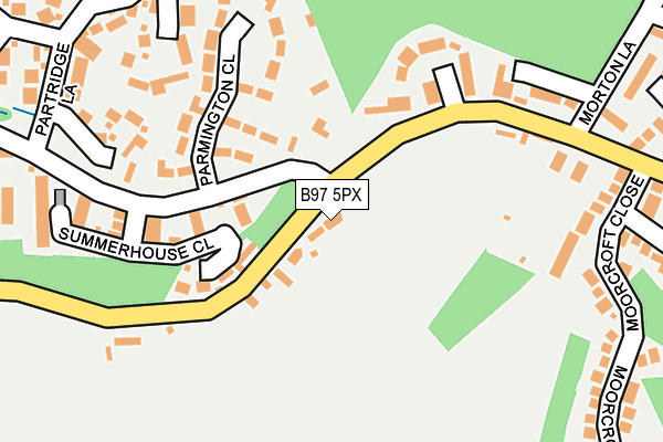 B97 5PX map - OS OpenMap – Local (Ordnance Survey)