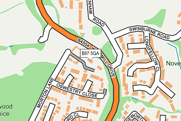 B97 5QA map - OS OpenMap – Local (Ordnance Survey)