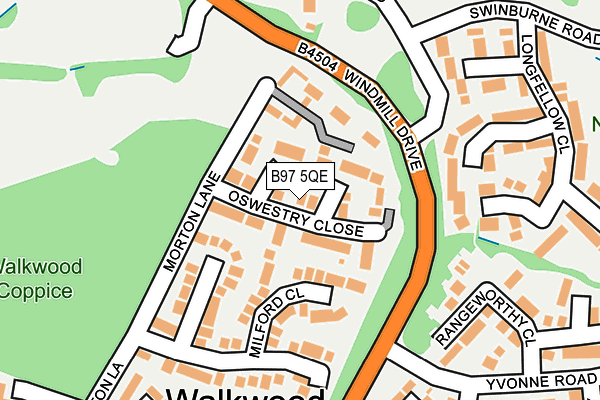 B97 5QE map - OS OpenMap – Local (Ordnance Survey)