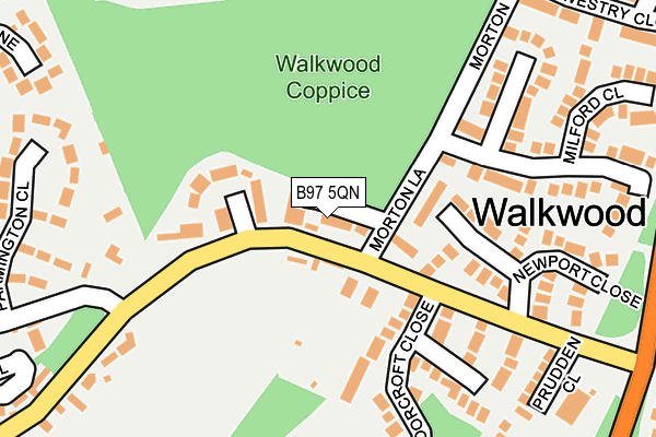 B97 5QN map - OS OpenMap – Local (Ordnance Survey)