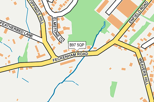 B97 5QP map - OS OpenMap – Local (Ordnance Survey)