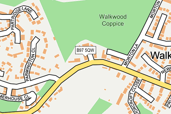 B97 5QW map - OS OpenMap – Local (Ordnance Survey)