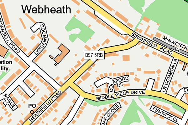 B97 5RB map - OS OpenMap – Local (Ordnance Survey)