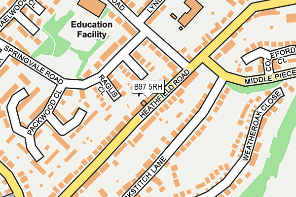 B97 5RH map - OS OpenMap – Local (Ordnance Survey)