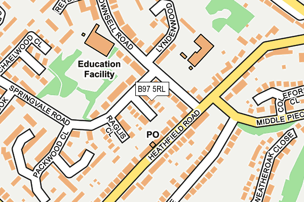 B97 5RL map - OS OpenMap – Local (Ordnance Survey)