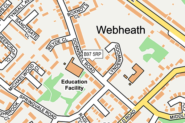 B97 5RP map - OS OpenMap – Local (Ordnance Survey)