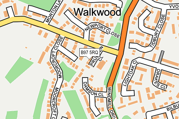 B97 5RQ map - OS OpenMap – Local (Ordnance Survey)