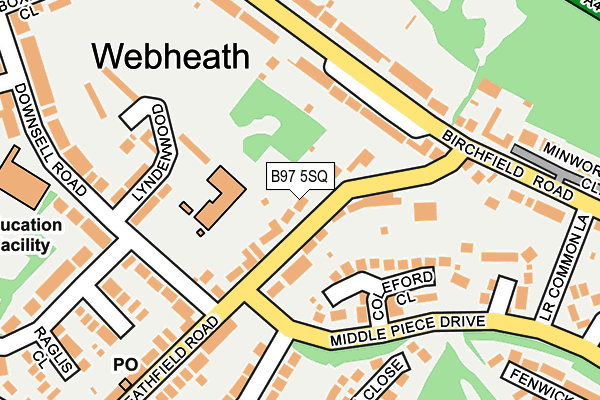 B97 5SQ map - OS OpenMap – Local (Ordnance Survey)