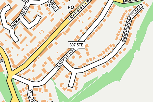 B97 5TE map - OS OpenMap – Local (Ordnance Survey)