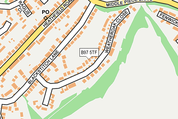 B97 5TF map - OS OpenMap – Local (Ordnance Survey)