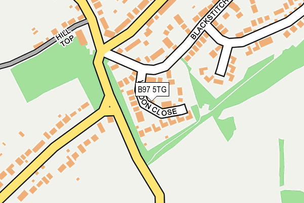 B97 5TG map - OS OpenMap – Local (Ordnance Survey)