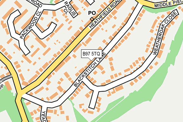 B97 5TQ map - OS OpenMap – Local (Ordnance Survey)
