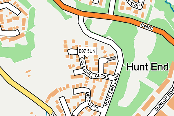 B97 5UN map - OS OpenMap – Local (Ordnance Survey)