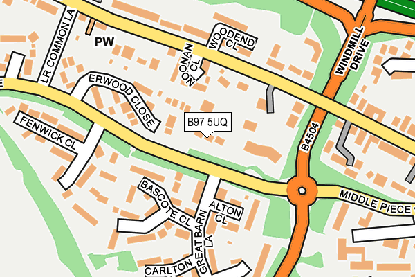 B97 5UQ map - OS OpenMap – Local (Ordnance Survey)