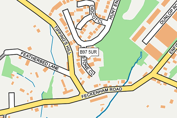 B97 5UR map - OS OpenMap – Local (Ordnance Survey)