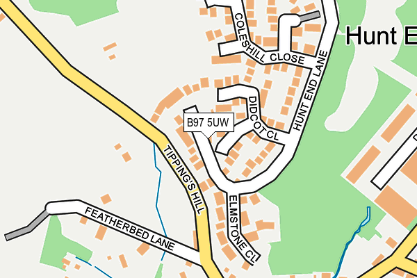 B97 5UW map - OS OpenMap – Local (Ordnance Survey)
