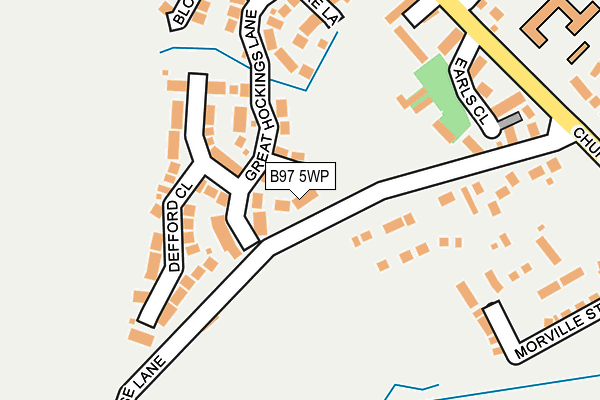 B97 5WP map - OS OpenMap – Local (Ordnance Survey)