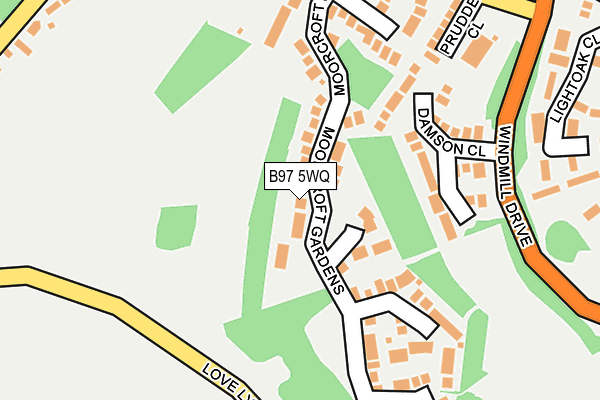 B97 5WQ map - OS OpenMap – Local (Ordnance Survey)