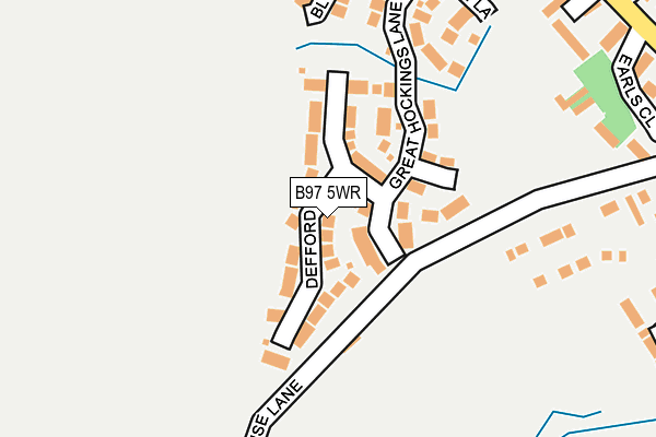 B97 5WR map - OS OpenMap – Local (Ordnance Survey)