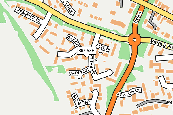 B97 5XE map - OS OpenMap – Local (Ordnance Survey)