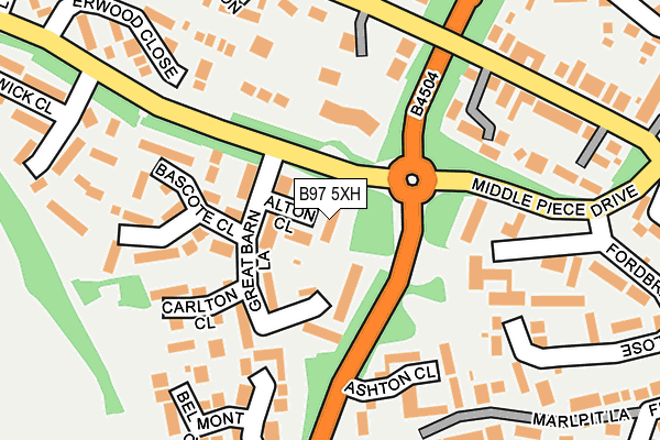 B97 5XH map - OS OpenMap – Local (Ordnance Survey)