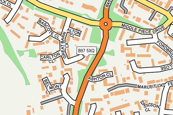 B97 5XQ map - OS OpenMap – Local (Ordnance Survey)