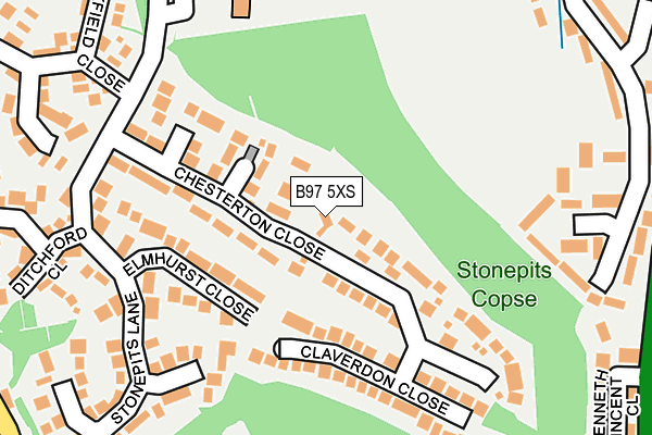 B97 5XS map - OS OpenMap – Local (Ordnance Survey)